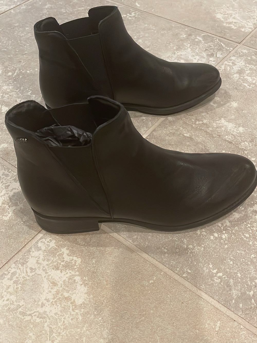 Classic Black Leather Chelsea Ankle Boots - Women's